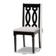 Baxton Studio Cherese Modern and Contemporary Grey Fabric Upholstered and Dark Brown Finished Wood 2-Piece Dining Chair Set