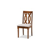 Baxton Studio Cherese Modern and Contemporary Grey Fabric Upholstered and Walnut Brown Finished Wood 7-Piece Dining Set