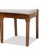 Baxton Studio Cherese Modern and Contemporary Grey Fabric Upholstered and Walnut Brown Finished Wood 7-Piece Dining Set