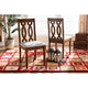 Baxton Studio Cherese Modern and Contemporary Grey Fabric Upholstered and Walnut Brown Finished Wood 2-Piece Dining Chair Set
