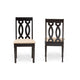 Baxton Studio Cherese Modern and Contemporary Sand Fabric Upholstered and Dark Brown Finished Wood 2-Piece Dining Chair Set