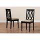 Baxton Studio Cherese Modern and Contemporary Sand Fabric Upholstered and Dark Brown Finished Wood 2-Piece Dining Chair Set