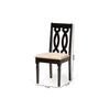 Baxton Studio Cherese Modern and Contemporary Sand Fabric Upholstered and Dark Brown Finished Wood 2-Piece Dining Chair Set