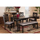 Baxton Studio Gabriel Modern and Contemporary Grey Fabric Upholstered and Dark Brown Finished Wood 6-Piece Dining Set