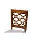 Baxton Studio Peter Modern and Contemporary Grey Fabric Upholstered and Walnut Brown Finished Wood 4-Piece Dining Chair Set