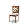 Baxton Studio Peter Modern and Contemporary Grey Fabric Upholstered and Walnut Brown Finished Wood 4-Piece Dining Chair Set
