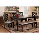 Baxton Studio Gabriel Modern and Contemporary Sand Fabric Upholstered and Dark Brown Finished Wood 6-Piece Dining Set