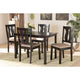 Baxton Studio Fenton Modern and Contemporary Sand Fabric Upholstered and Dark Brown Finished Wood 5-Piece Dining Set