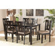 Baxton Studio Fenton Modern and Contemporary Sand Fabric Upholstered and Dark Brown Finished Wood 7-Piece Dining Set
