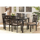 Baxton Studio Gervais Modern and Contemporary Sand Fabric Upholstered and Dark Brown Finished Wood 7-Piece Dining Set
