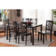 Baxton Studio Nicolette Modern and Contemporary Dark Brown Finished Wood 7-Piece Dining Set