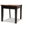 Baxton Studio Nicolette Modern and Contemporary Two-Tone Dark Brown and Walnut Brown Finished Wood 5-Piece Dining Set