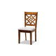 Baxton Studio Nicolette Modern and Contemporary Grey Fabric Upholstered and Walnut Brown Finished Wood 7-Piece Dining Set