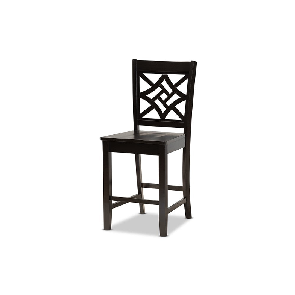 Baxton Studio Nicolette Modern and Contemporary Transitional Dark Brown Finished Wood 5-Piece Pub Set WHI-RH340P-Dark-Brown-5PC-Pub-Set
