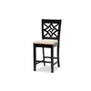 Baxton Studio Nicolette Modern and Contemporary Sand Fabric Upholstered and Dark Brown Finished Wood 5-Piece Pub Set
