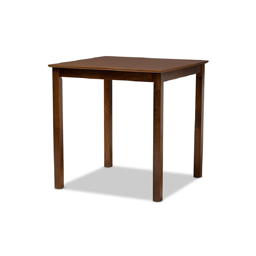 Baxton Studio Nicolette Modern and Contemporary Walnut Brown Finished Wood 5-Piece Pub Set WHI-RH340P-Walnut-5PC-Pub-Set
