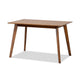 Baxton Studio Damara Mid-Century Modern Grey Fabric Upholstered and Walnut Brown Finished Wood 5-Piece Dining Set
