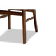 Baxton Studio Euclid Mid-Century Modern Grey Fabric Upholstered and Walnut Brown Finished Wood 2-Piece Dining Chair Set