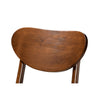 Baxton Studio Katya Mid-Century Modern Walnut Brown Finished Wood 2-Piece Bar Stool Set WHI-RH378BP-Walnut Bent Seat-BS-2PK