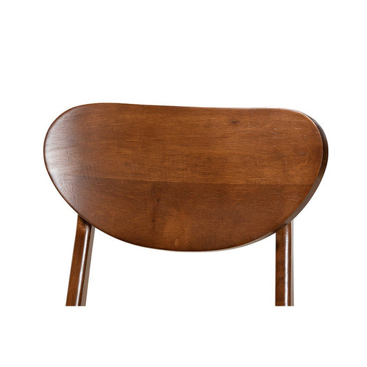 Baxton Studio Katya Mid-Century Modern Walnut Brown Finished Wood 5-Piece Dining Set