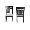 Baxton Studio Genesis Modern Grey Fabric and Dark Brown Finished Wood 2-Piece Dining Chair Set WHI-RH389C-Grey-Dark-Brown-DC-2PK