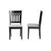 Baxton Studio Genesis Modern Grey Fabric and Dark Brown Finished Wood 2-Piece Dining Chair Set WHI-RH389C-Grey-Dark-Brown-DC-2PK