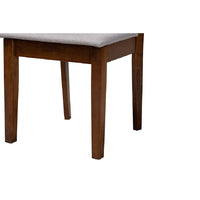 Baxton Studio Genesis Modern Grey Fabric and Walnut Brown Finished Wood 6-Piece Dining Set