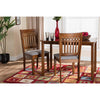 Baxton Studio Genesis Modern Grey Fabric and Walnut Brown Finished Wood 2-Piece Dining Chair Set WHI-RH389C-Grey-Walnut-DC-2PK