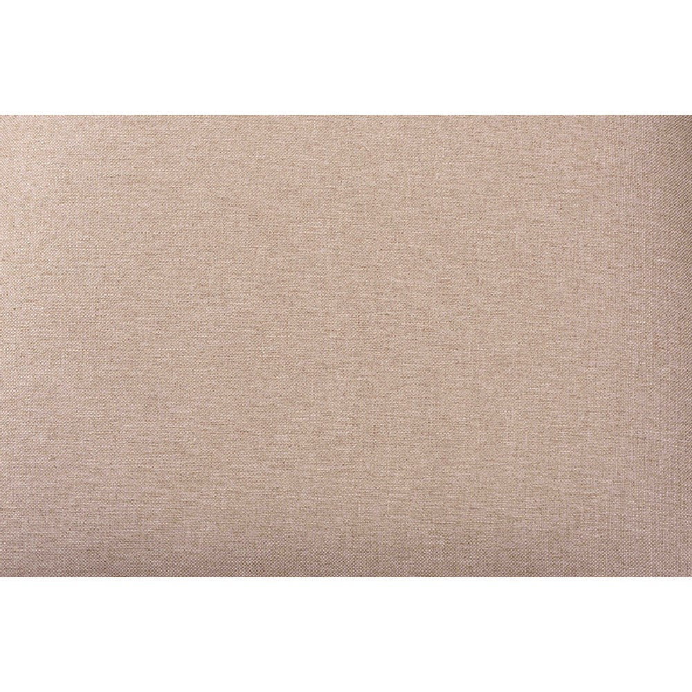 Baxton Studio Genesis Modern Beige Fabric and Dark Brown Finished Wood 7-Piece Dining Set