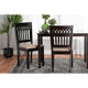 Baxton Studio Genesis Modern Beige Fabric and Dark Brown Finished Wood 2-Piece Dining Chair Set WHI-RH389C-Sand-Dark-Brown-DC-2PK