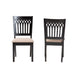 Baxton Studio Genesis Modern Beige Fabric and Dark Brown Finished Wood 2-Piece Dining Chair Set