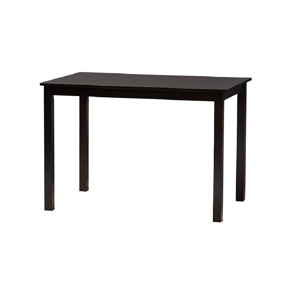 Baxton Studio Abigail Modern Grey Fabric and Dark Brown Finished Wood 5-Piece Dining Set