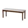 Baxton Studio Abigail Modern Grey Fabric and Walnut Brown Finished Wood 6-Piece Dining Set