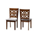 Baxton Studio Abigail Modern Grey Fabric and Walnut Brown Finished Wood 2-Piece Dining Chair Set WHI-RH391C-Grey-Walnut-DC-2PK