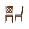 Baxton Studio Abigail Modern Grey Fabric and Walnut Brown Finished Wood 2-Piece Dining Chair Set WHI-RH391C-Grey-Walnut-DC-2PK