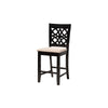 Baxton Studio Abigail Modern Beige Fabric and Dark Brown Finished Wood 5-Piece Pub Set