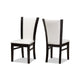 Baxton Studio Adley Modern and Contemporary 5-Piece Dark Brown Finished White Faux Leather Dining Set