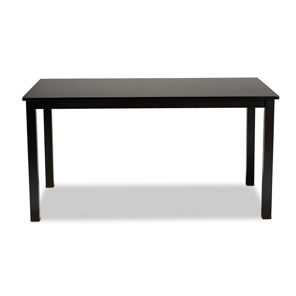 Baxton Studio Eveline Modern and Contemporary Espresso Brown Finished Rectangular Wood Dining Table WHI-RH7008T-Dark-Brown-DT
