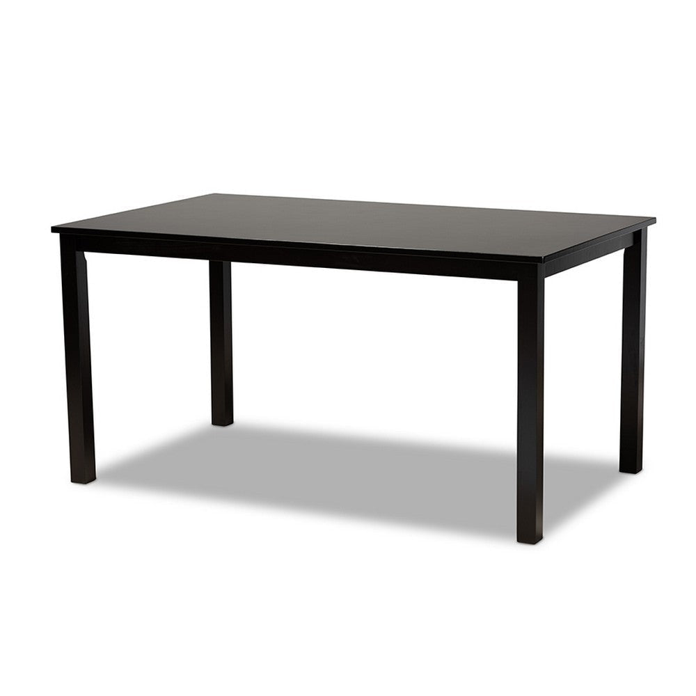 Baxton Studio Eveline Modern and Contemporary Espresso Brown Finished Rectangular Wood Dining Table WHI-RH7008T-Dark-Brown-DT