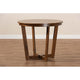 Baxton Studio Alayna Modern and Contemporary Walnut Brown Finished 35-Inch-Wide Round Wood Dining Table