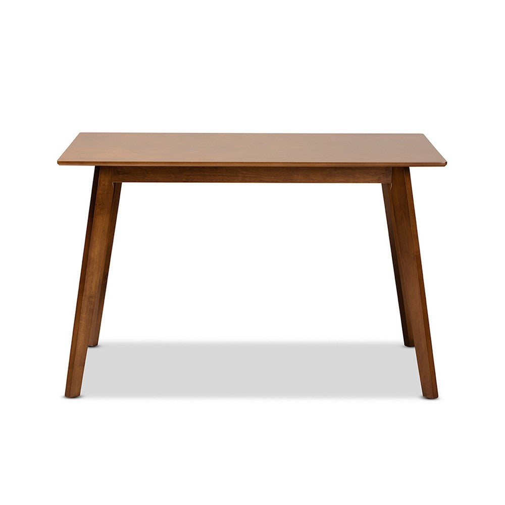 Baxton Studio Maila Mid-Century Modern Transitional Walnut Brown Finished Wood Dining Table WHI-RH7206T-Walnut-DT