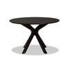 Baxton Studio Kenji Modern and Contemporary Dark Brown Finished 45-Inch-Wide Round Wood Dining Table WHI-RH7208T-Dark-Brown-48-IN-DT