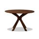 Baxton Studio Kenji Modern and Contemporary Walnut Brown Finished 45-Inch-Wide Round Wood Dining Table WHI-RH7208T-Walnut-48-IN-DT
