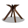 Baxton Studio Kenji Modern and Contemporary Walnut Brown Finished 45-Inch-Wide Round Wood Dining Table WHI-RH7208T-Walnut-48-IN-DT
