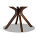 Baxton Studio Kenji Modern and Contemporary Walnut Brown Finished 45-Inch-Wide Round Wood Dining Table WHI-RH7208T-Walnut-48-IN-DT