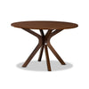 Baxton Studio Kenji Modern and Contemporary Walnut Brown Finished 45-Inch-Wide Round Wood Dining Table WHI-RH7208T-Walnut-48-IN-DT
