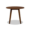 Baxton Studio Ela Modern and Contemporary Walnut Brown Finished 35-Inch-Wide Round Wood Dining Table WHI-RH7230T-Walnut-35-IN-DT