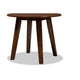 Baxton Studio Ela Modern and Contemporary Walnut Brown Finished 35-Inch-Wide Round Wood Dining Table WHI-RH7230T-Walnut-35-IN-DT