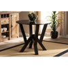 Baxton Studio Irene Modern and Contemporary Dark Brown Finished 35-Inch-Wide Round Wood Dining Table