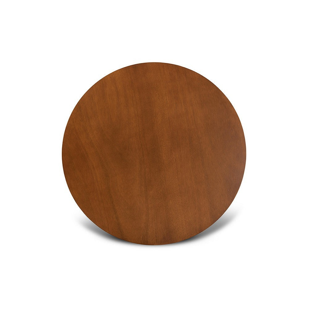 Baxton Studio Irene Modern and Contemporary Walnut Brown Finished 35-Inch-Wide Round Wood Dining Table WHI-RH7231T-Walnut-35-IN-DT